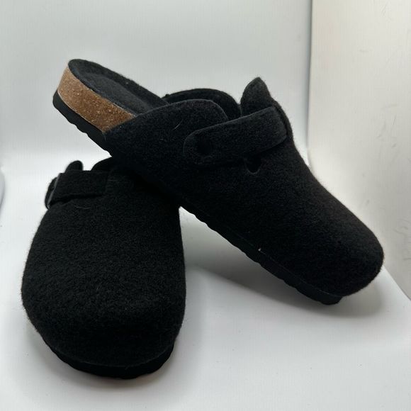 CUSHIONAIRE Womens Clog 8.5 BLACK WOOL - Picture 6 of 7